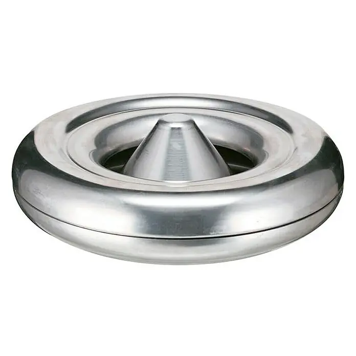 Proregal Asche-Mülleimer Feulöschend aus Aluminium - Aluminium, Silber - Metallener Zigarettenaschenbecher mit konischer Mittelsäule und glatter Oberfläche. Ideal für den Innen- und Außenbereich.