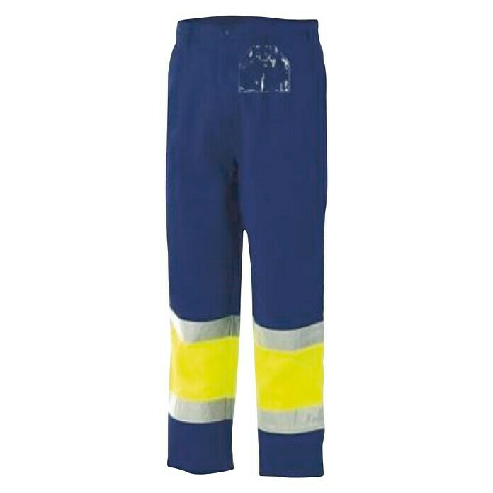 Industrial Starter Pantalón de trabajo reflectante para hombre (L, Azul/Amarillo)