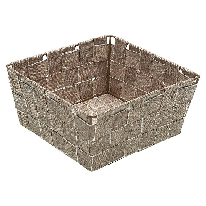 Cesta de tela (L x An x Al: 19 x 19 x 9 cm, Beige, Polipropileno) | BAUHAUS