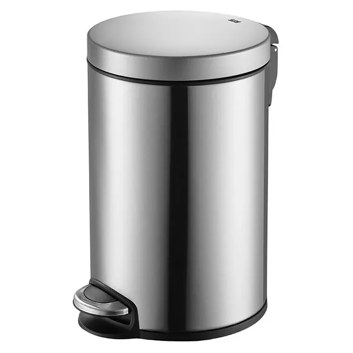 Proregal Treteimer - 8 l, Edelstahl, Matt Edelstahl - Silberner Treteimer mit glänzendem Finish und Fußpedal. Praktisch für Bad oder Küche, mit abnehmbarem Deckel für einfaches Entleeren.