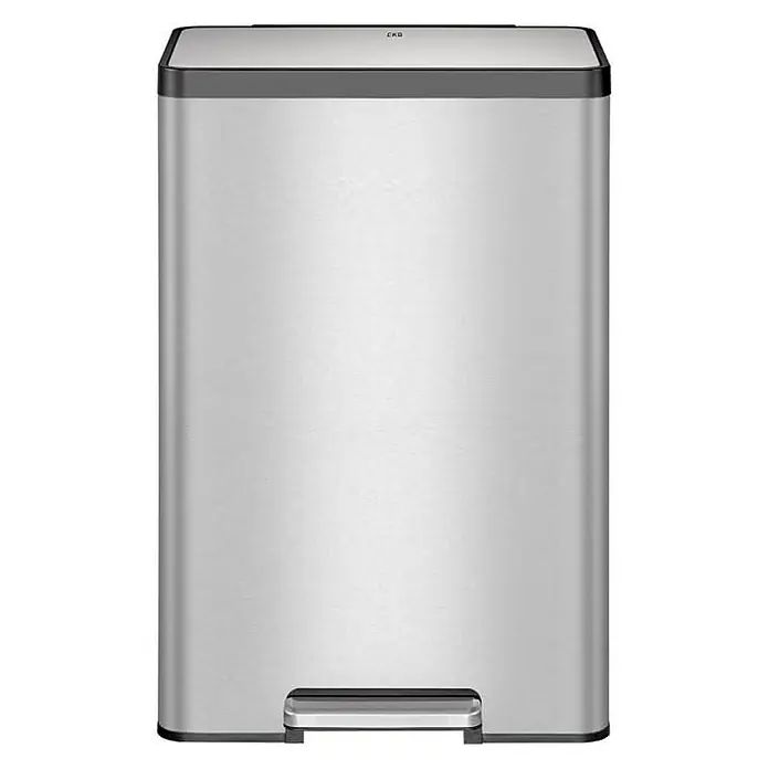 Proregal Treteimer - 30 l, Edelstahl, Silber - Ein EKO Phantom Treteimer aus Edelstahl mit einem eleganten Design und einem praktischen Fußpedal zur einfachen Bedienung.