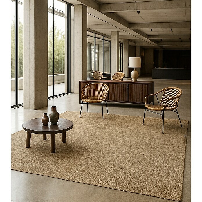 Alfombra de yute Alcázar (Natural, 300 x 300 cm, 100% yute) | BAUHAUS