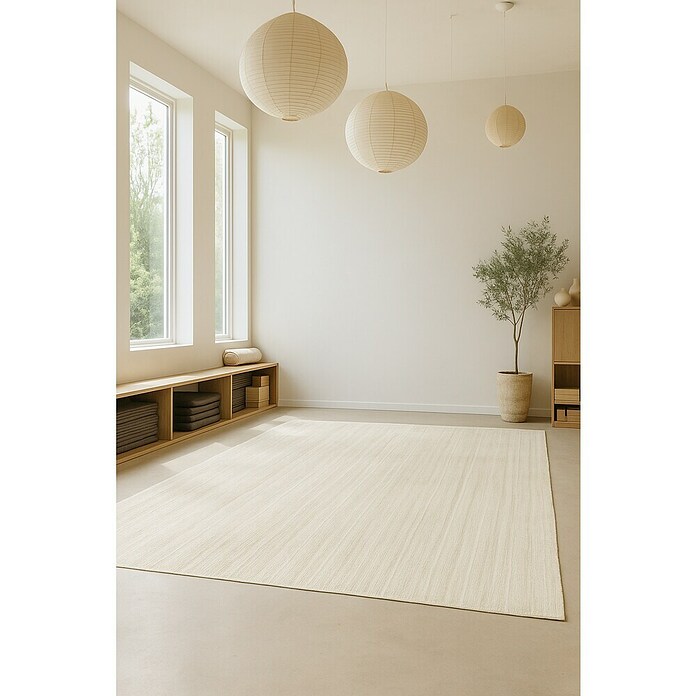 Alfombra de yute Nazar (Blanco, 400 x 300 cm) | BAUHAUS