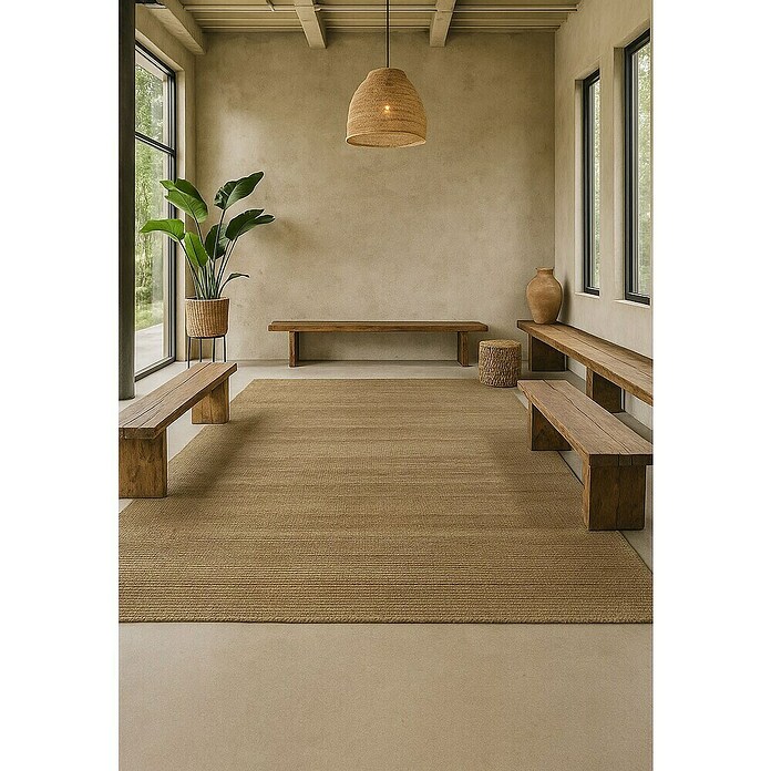 Alfombra de yute Málaga (Natural, 400 x 300 cm, 100% yute) | BAUHAUS
