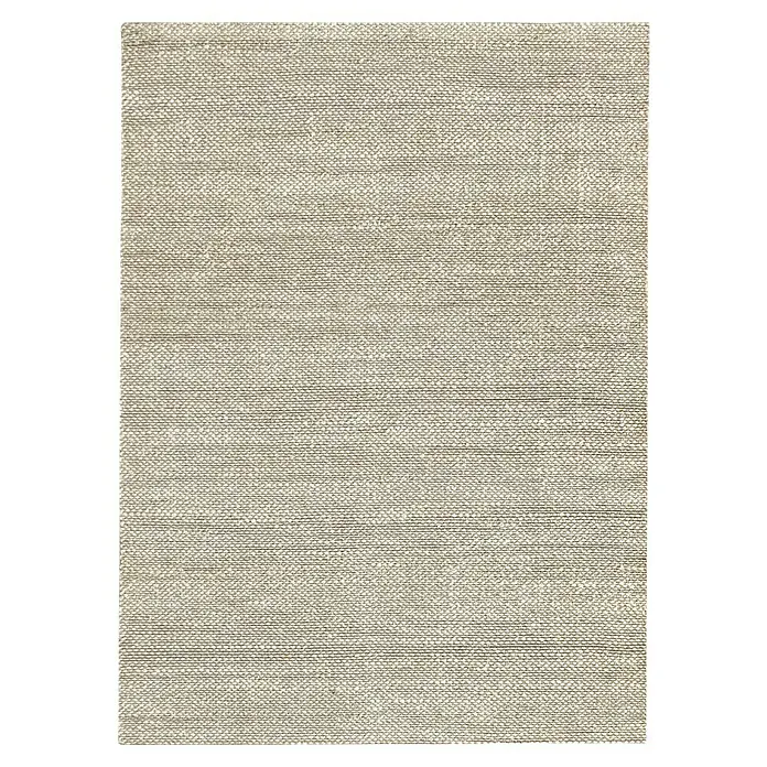 Alfombra de yute Málaga - Blanco/Natural, 300 x 250 cm, 100% yute - Primer plano de un tejido beige con una textura perceptible, ideal para tapicería o cortinas que busquen una estética natural.