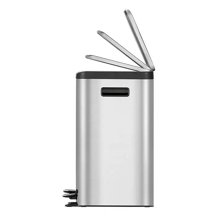 Proregal Treteimer - 36 l, Edelstahl, Silber - Dieser schicke, silberne Treteimer mit Deckel ist ideal für jeden Raum. Das moderne Design passt perfekt in jedes Bad oder Küche.