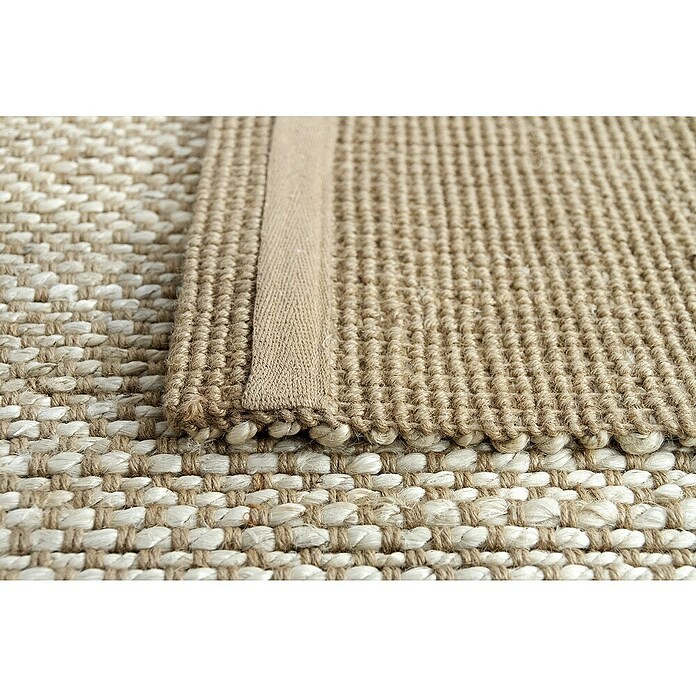 Alfombra de yute Málaga (Blanco/Natural, 350 x 250 cm, 100% yute) | BAUHAUS