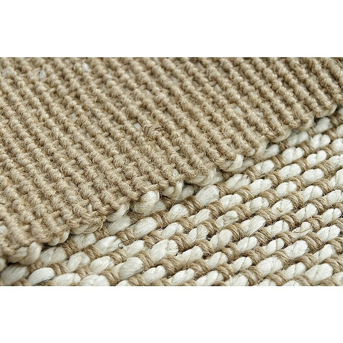 Alfombra de yute Málaga (Blanco/Natural, 350 x 250 cm, 100% yute) | BAUHAUS