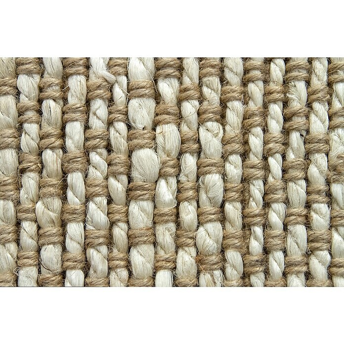 Alfombra de yute Málaga (Blanco/Natural, 350 x 250 cm, 100% yute) | BAUHAUS