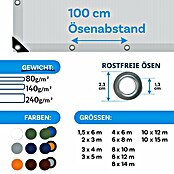 Floordirekt Abdeckplane (L x B: 3 x 2 m, Grammatur: 240 g/m², Weiß) | BAUHAUS