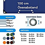 Floordirekt Abdeckplane (L x B: 14 x 8 m, Grammatur: 140 g/m², Blau) | BAUHAUS