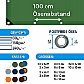 Floordirekt Abdeckplane (L x B: 12 x 10 m, Grammatur: 240 g/m², Grün) | BAUHAUS