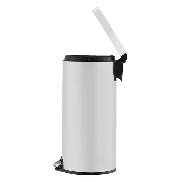 Proregal Treteimer - 30 l, Kunststoff, Weiß - Dieser schlichte, zylinderförmige Treteimer in Weiß ist ideal für jeden Raum und bietet eine hygienische Abfallentsorgung.
