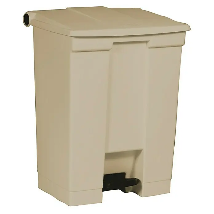 Proregal Treteimer Rubbermaid Robuster Pedaleimer - 68,1 l, Kunststoff, Beige - Abfalleimer aus beigem Kunststoff mit Pedal zum einfachen Öffnen des Deckels. Perfekt für Küche und Bad.