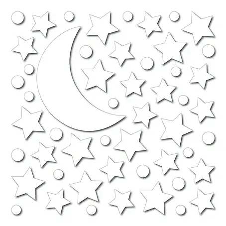 Vinilo de pared Estrellas blancas