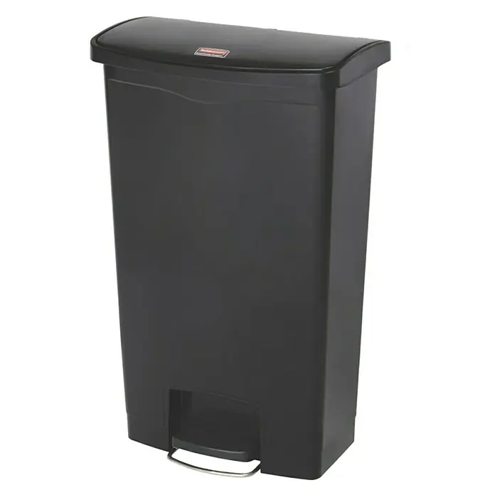 Proregal Treteimer Rubbermaid Slim Jim Step On Container Front Step Pedal-Abfalleimer - 68 l, Kunststoff, Schwarz - Schwarzer Rubbermaid Treteimer für Küche oder Bad, ideal zur Müllentsorgung.