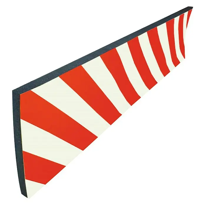 Banda de gomaespuma PU102RB - L x An: 100 x 30 cm - Un perfil de protección de bordes rojo y blanco con un borde negro. Protege las esquinas y los bordes de los daños.