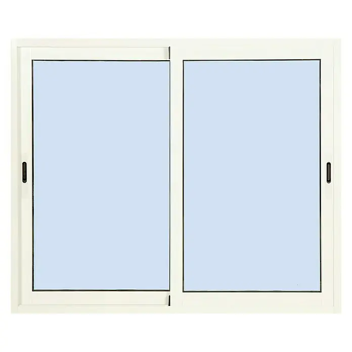 Solid Elements Ventana de aluminio corredera - 150 x 100 cm, Blanco - Una ventana corredera blanca que exhibe su diseño moderno y funcionalidad. La ventana permite luz amplia y una vista despejada.