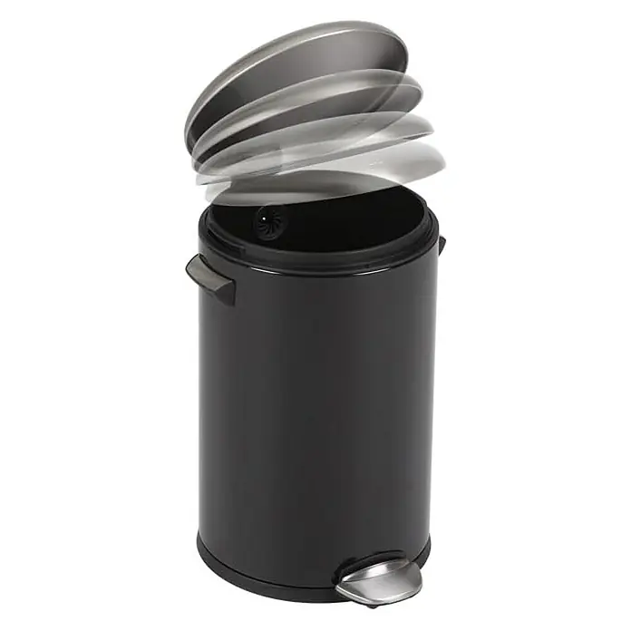 Proregal Treteimer Retro Treteimer mit markanten Griffen und Kugelkappe - 12 l, Kunststoff, Schwarz - Der schwarze Treteimer mit schwingendem Deckel ist ideal für Küche oder Bad. Praktische Müllentsorgung leicht gemacht.
