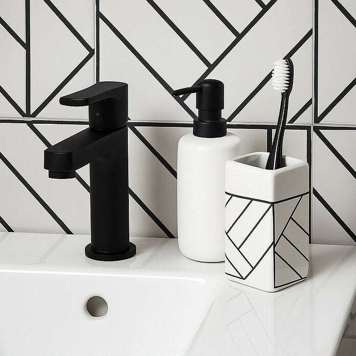 MSV Monolithic Portacepillos (Cerámica, Blanco/Verde) | BAUHAUS