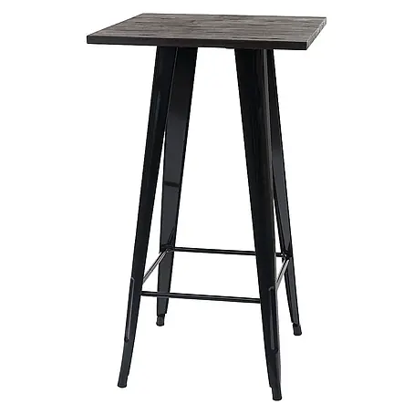 Chefgastro  Garten-Stehtisch mit Holz-Tischplatte