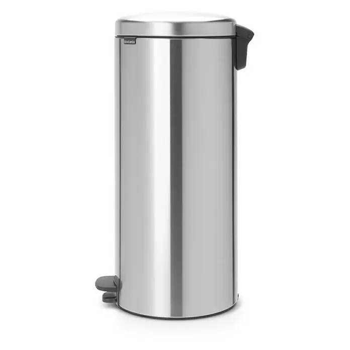 Proregal Treteimer Brabantia Klassischer Tretmülleimer mit Soft-Verschluss - 30 l, Metall, Edelstahl Matt - Dieser hochwertige, zylindrische Edelstahl-Treteimer von Brabantia ist die perfekte Wahl für stilvolle Abfallentsorgung im Haushalt.