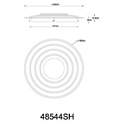 Globo LED-Deckenleuchte rund Jocelyn (50 W, Ø x H: 500 x 67 mm, Weiß, Warmweiß) | BAUHAUS