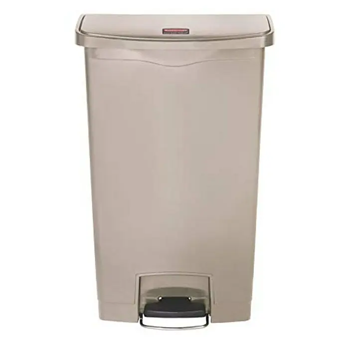 Proregal Treteimer - 40 l, Edelstahl, Schwarz, Deckel Edelstahl - Grauer Rubbermaid Treteimer mit Pedal zur freihändigen Bedienung, ideal für Küche oder Bad.