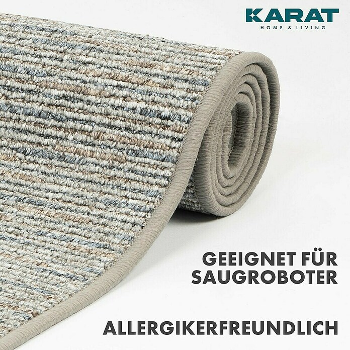Flachgewebeteppich Geneva (Silbergrau, 200 x 200 cm, 100 % Polypropylen) | BAUHAUS