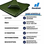 Floordirekt Abdeckplane (L x B: 12 x 10 m, Grammatur: 240 g/m², Grün) | BAUHAUS