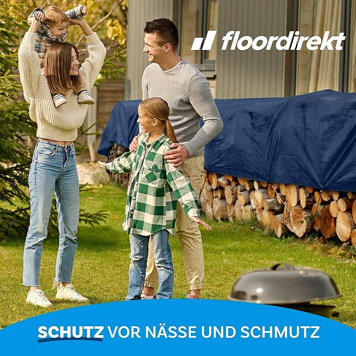 Floordirekt Abdeckplane (L x B: 14 x 8 m, Grammatur: 140 g/m², Blau) | BAUHAUS