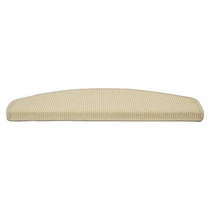 Stufenmatte Sisal (65 x 23,5 cm, Elfenbein, Halbrund) | BAUHAUS