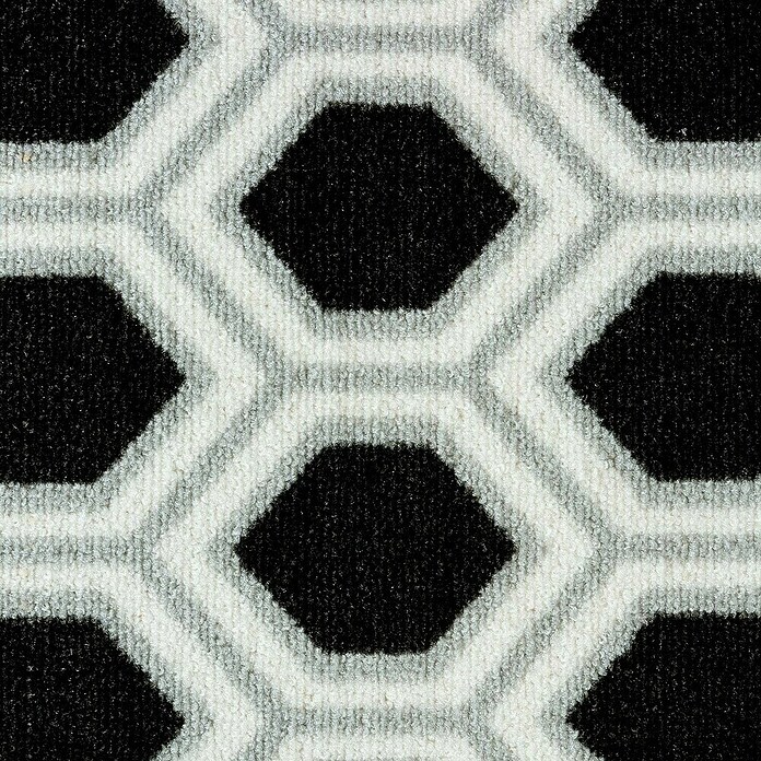 Teppichläufer Bangor (Schwarz/Weiß, 300 x 80 cm, 100 % Polyamid) | BAUHAUS