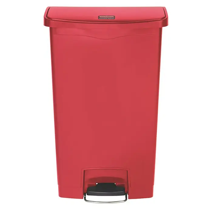 Proregal Treteimer Rubbermaid Slim Jim Step On Container Front Step Pedal-Abfalleimer - 68 l, Kunststoff, Rot - Roter Tretmülleimer für Küche oder Bad, ideal für die Abfallentsorgung. Praktischer Behälter mit Fußpedal.