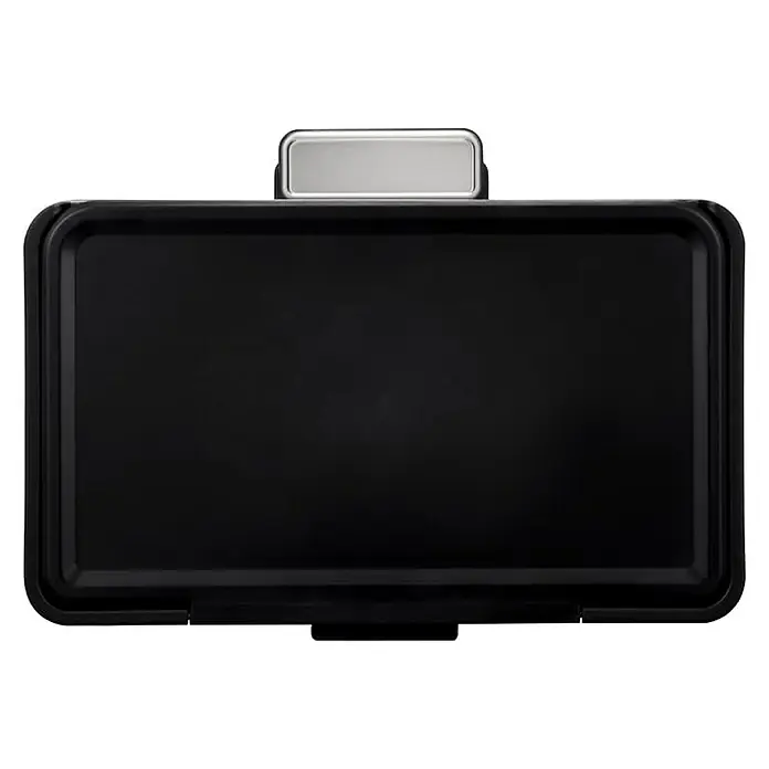 Proregal Treteimer - 29 l, Edelstahl, Silber - Schwarze elektrische Grillplatte mit silbernem Griff. Ideal für die Zubereitung von Mahlzeiten drinnen. Leicht zu reinigen, perfekt für den täglichen Gebrauch.