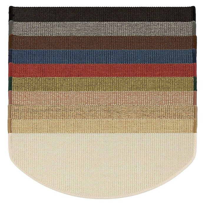 Stufenmatte Sisal (65 x 23,5 cm, Apricot, Halbrund) | BAUHAUS