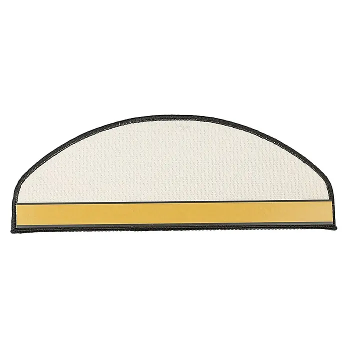 Stufenmatte Sisal - 65 x 23,5 cm, Schwarz, Halbrund - Halbrunder Stoffaufnäher mit Klettrückseite, ideal zum einfachen Anbringen an Kleidung und Ausrüstung. Vielseitig und robust.