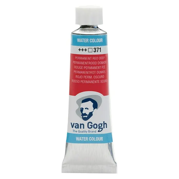 Talens Van Gogh Acuarela - Rojo permanente oscuro, 10 ml, Tubo - Tubo de acuarela Van Gogh en Rojo Permanente Oscuro, ideal para artistas y aficionados.
