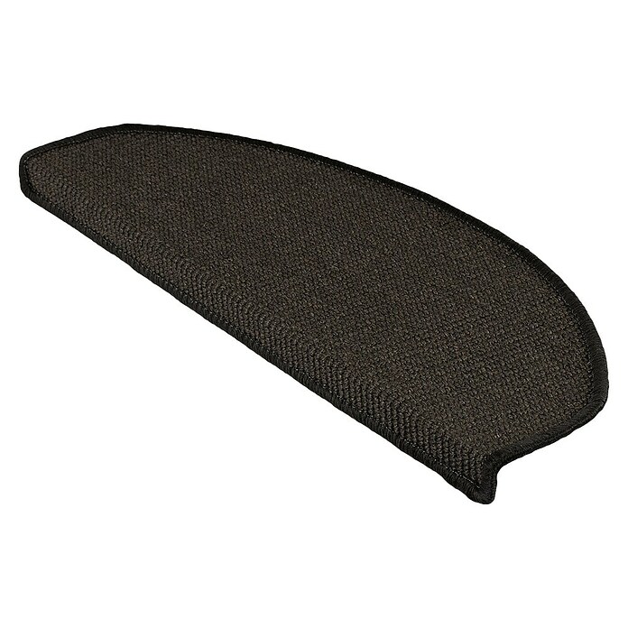 Stufenmatte Sisal (65 x 23,5 cm, Schwarz, Halbrund) | BAUHAUS