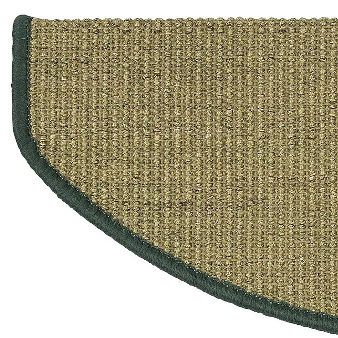 Stufenmatte Sisal (65 x 23,5 cm, Grün, Halbrund) | BAUHAUS