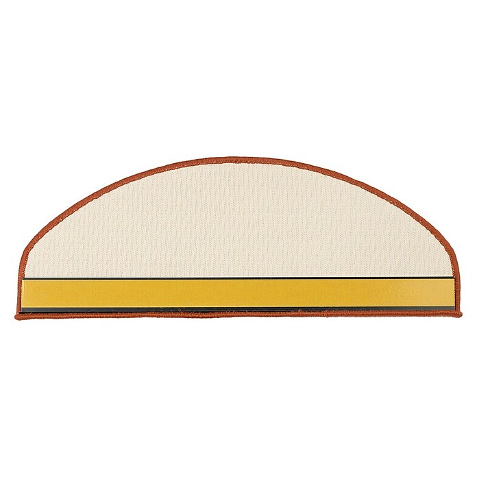 Stufenmatte Sisal (65 x 23,5 cm, Apricot, Halbrund) | BAUHAUS