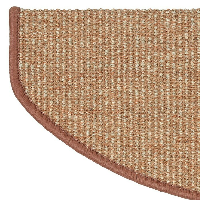 Stufenmatte Sisal (65 x 23,5 cm, Apricot, Halbrund) | BAUHAUS
