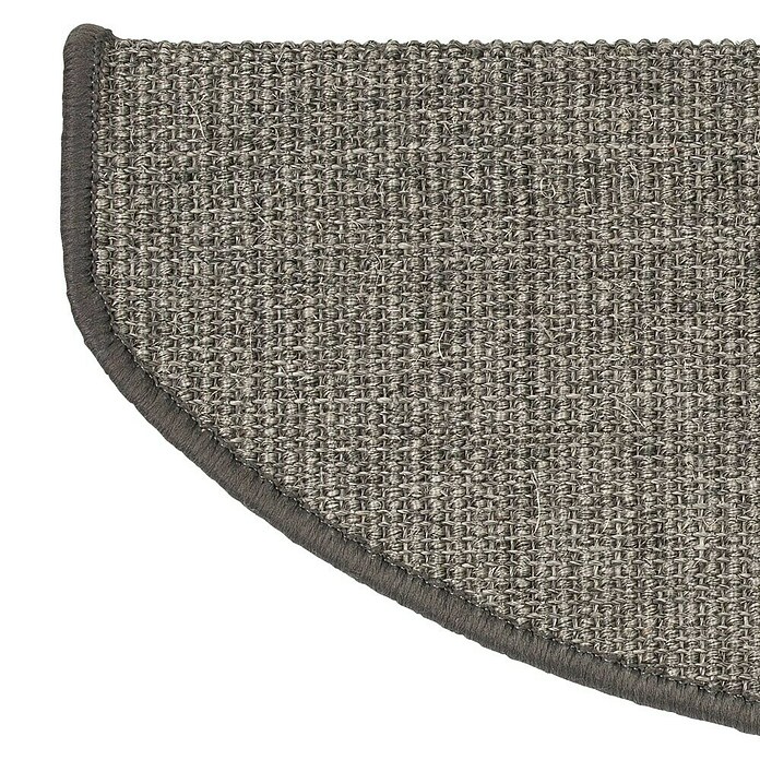 Stufenmatte Sisal (65 x 23,5 cm, Grau, Halbrund) | BAUHAUS