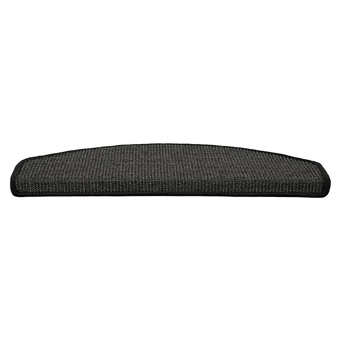 Stufenmatte Sisal (65 x 23,5 cm, Schwarz, Halbrund) | BAUHAUS