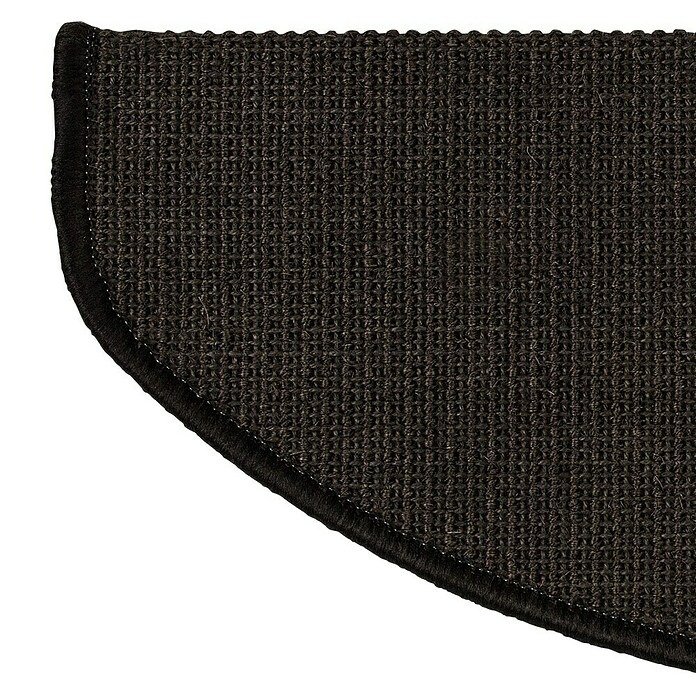 Stufenmatte Sisal (65 x 23,5 cm, Schwarz, Halbrund) | BAUHAUS