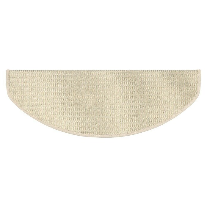 Stufenmatte Sisal (65 x 23,5 cm, Elfenbein, Halbrund) | BAUHAUS