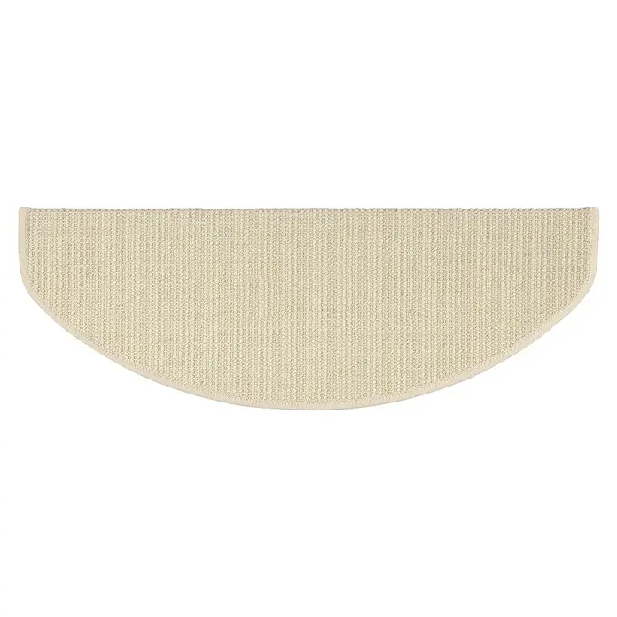Stufenmatte Sisal - 65 x 23,5 cm, Elfenbein, Halbrund - Halbrunder, beiger Teppich mit feiner Webstruktur. Ideal als dekorativer Akzent und für zusätzlichen Komfort in jedem Raum.