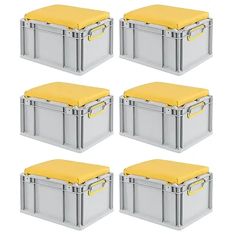 Proregal  Euroboxen-Set 6x Eurobox NextGen Seat Box Gelb