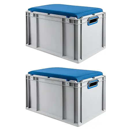 Proregal  Euroboxen-Set 2x Eurobox NextGen Seat Box Blau