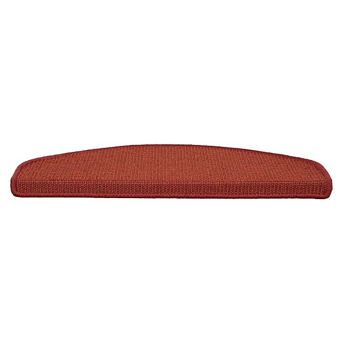 Stufenmatte Sisal (65 x 23,5 cm, Rot, Halbrund) | BAUHAUS